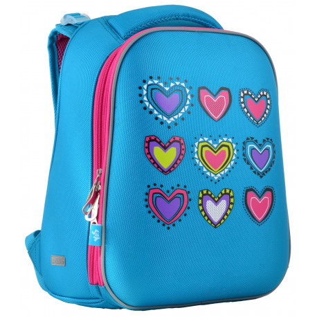 Рюкзак каркасный H-12-1 Hearts turquoise YES 554490