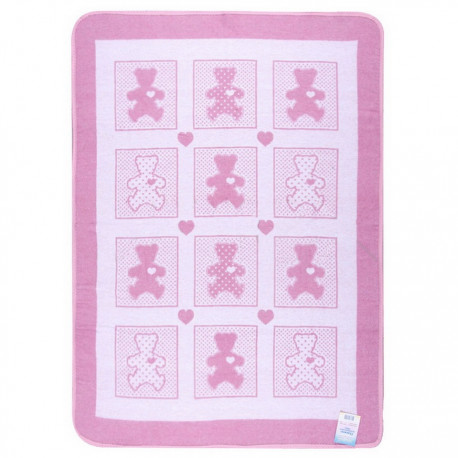 Одеяло детское 100х140 Vladi "Барни" розовое