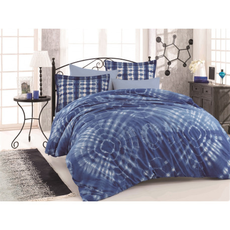 Комплект постельного белья евро Hobby Batik - Egzotik синий