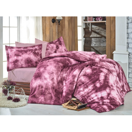 Комплект постельного белья евро Hobby Batik - Gizem бордовый