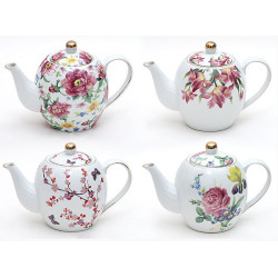 Заварочный чайник фарфоровый 1,2л Цветы Bona Di 585-110