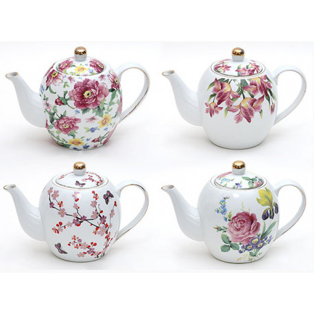 Заварочный чайник фарфоровый 1,2л Цветы Bona Di 585-110