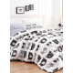 Постельное белье евро Eponj Home B&W - Melone Siyah-Beyaz ранфорс