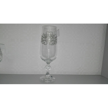 Boh.Claudia.Набір келихів/шампанське 180мл(Q9143)-6шт