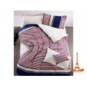 Комплект постельного белья евро Hobby Poplin - Stripe фуксия