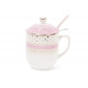 Чашка заварочная 320мл розовая с золотом Bona Di