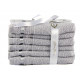 Набор полотенец махровых 6шт 30х50 Hobby - Nisa светло-серый