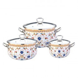 Lessner Enamel.Набор посуды 6пр.Floretta Gold 55833