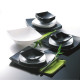 Сервиз столовый-19пр Quadrato Black&White Luminarc C5239