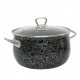 Кастрюля 16cм 2,1л Interos Ажур черный 2598