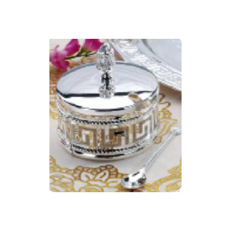 Lessner Silver Collection Сахарница с ложкой 9х9x9,7см 99126