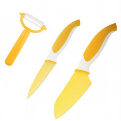 Набор ножей 3пр Granchio желтый 88684