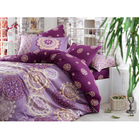 Постельное белье семейное Hobby Exclusive Sateen Ottoman фиолетовый