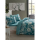 Постельное белье евро Tac сатин - Janet turkuaz v04 бирюзовый
