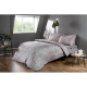 Постельное белье евро Tac сатин Delux - Caledon gri v01 серый