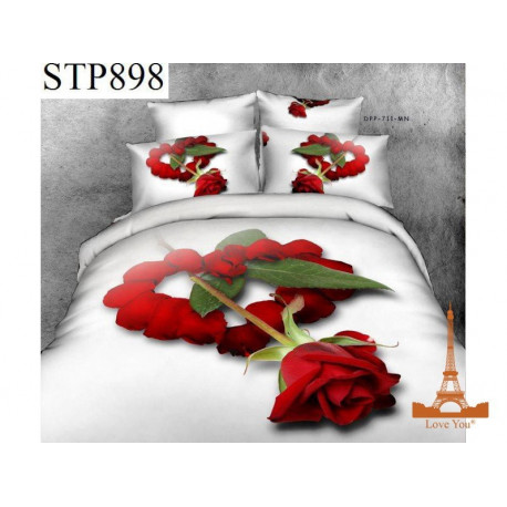 Постельное белье семейное 3D Love you Симпатия stp 898
