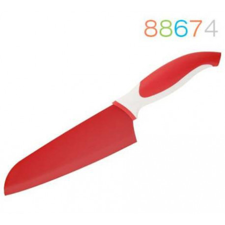 Нож 18 см сантоку красный Granchio 88674