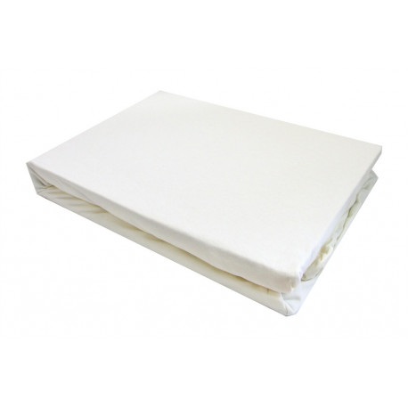 Простынь на резинке трикотажная 160х200см LightHouse кремовый