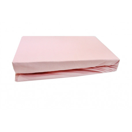 Простынь на резинке трикотажная 160х200см LightHouse темно-розовый