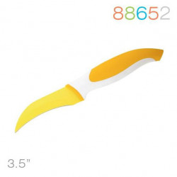 Нож 9 см для овощей изогнутый желтый Granchio 88652