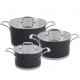 Набор посуды 6пр Krauff Klassisch Schwarz 26-189-038