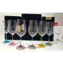 Набор бокалов для вина 550 мл Bohemia Viola Rainbow квадрат
