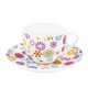 Чашка с блюдцем 230мл Krauff Blumen 21-244-014