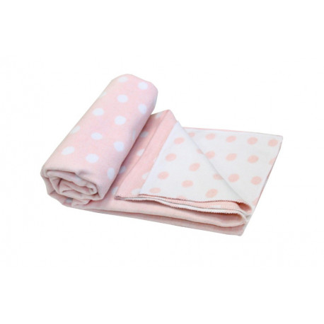 Одеяло-плед детское 100х140см Vladi "Горох" розовый