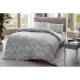 Постельное белье евро Tac ранфорс - Romina gri v53 серый