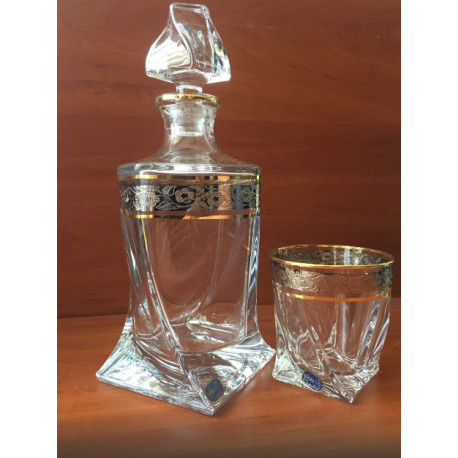 Набор для виски 7 предметов Bohemia Quadro (43249)