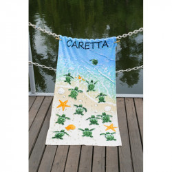 Полотенце пляжное 75х150 Lotus - Caretta велюр