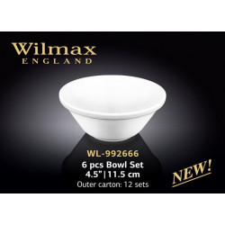 Набор салатников  Wilmax 11,5см-6шт WL-992666