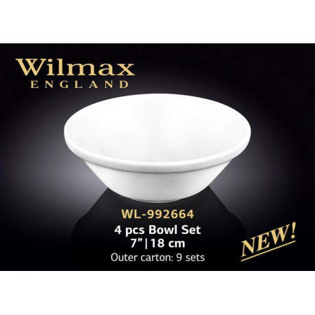 Набор салатников  Wilmax 18см-4шт WL-992664