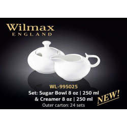 Набор сахарница и молочник-2пр Wilmax WL-995025