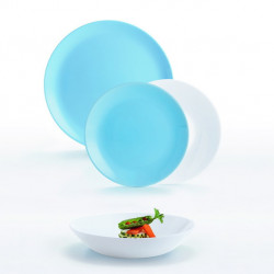 Сервиз столовый 18 предметов Luminarc Diwali Light Blue & White P5911