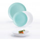 Сервиз столовый 18 предметов Luminarc Diwali Light Turquoise & White P5912