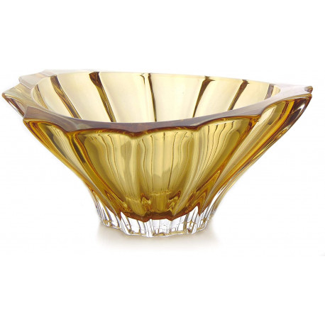 Конфетница 220 мм Bohemia Plantica Amber