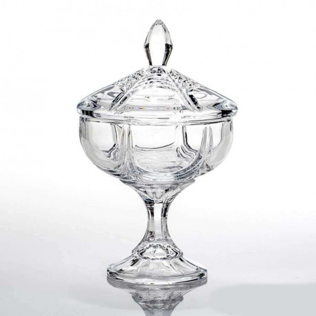 Конфетница на ножке с крышкой 140 мм Orion Bohemia
