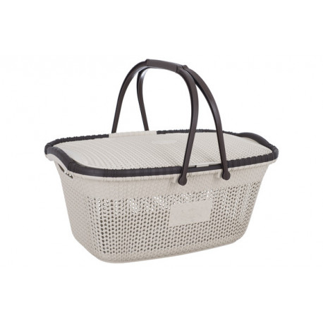 Корзина для белья с ручками 40л VIOLET HOUSE CAPPUCHINO 1017