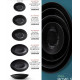 Блюдо овальное глубокое 13х10х6см Wilmax Slatestone Black WL-661118 / A