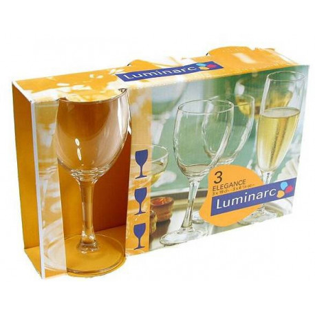 Luminarc Elegance Набор бокалов/вино 145мл-3шт