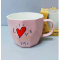 Чашка 360 мл Milika Love your life Pink M0520-L254P