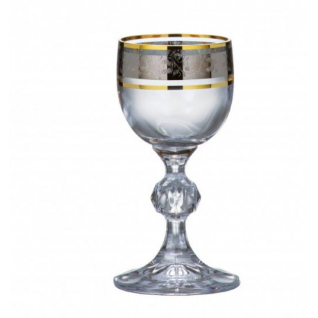 Набор рюмок 50мл/6шт Bohemia Claudia (Sterna) b40149(43249) платина