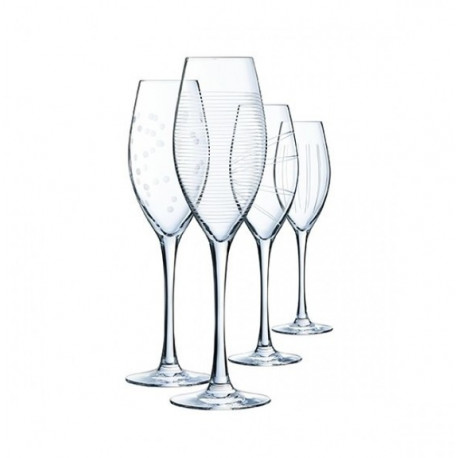 Набор бокалов для шампанского 240мл/4шт Eclat Illumination L7564