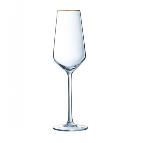 Набор бокалов для шампанского 240мл/4шт Eclat Ultime Bord Or P7634