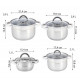 Набор кастрюль 8 предметов Kamille 5637S