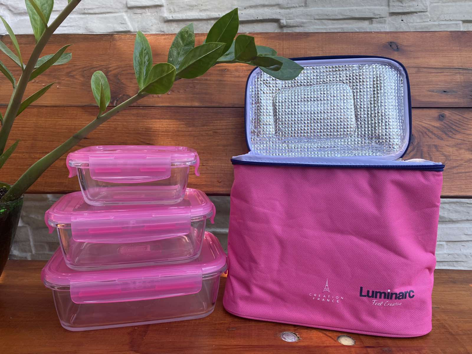 Набор контейнеров с сумкой 3 предмета Luminarc Pure Box Active