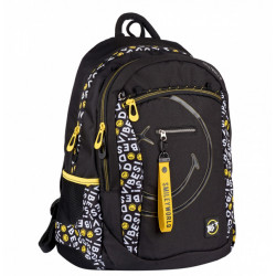 Рюкзак для подростка YES T-121 Smiley World Black&Yellow 552511