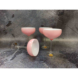 Набор бокалов для шампанского 180мл/4шт Bohemia Pralines Pink 40919 180 D5250