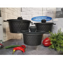 Кастрюля с крышкой 1.5л Black Ice Pepper GREBLON C2 PR-6001